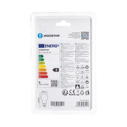 Bec LED A60 E27/6W/230V 6500K 330° - Aigostar