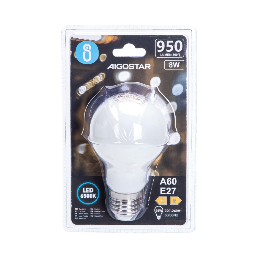 Bec LED A60 E27/8W/230V 330° 6500K - Aigostar