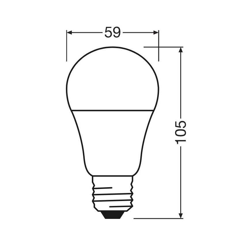 Bec LED A60 E27/8W/230V 6500K - Osram