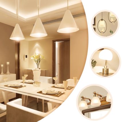 Bec LED A60, soclu E27, 6W, 230V, 330°, 2700K - Aigostar