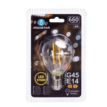 Bec LED Aigostar G45 E14/6W/230V 2700K