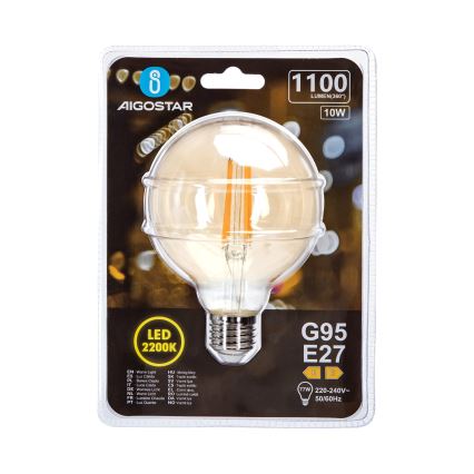 Bec LED Aigostar G95 E27/10W/230V 2200K