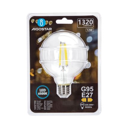 Bec LED Aigostar G95 E27/12W/230V 6500K