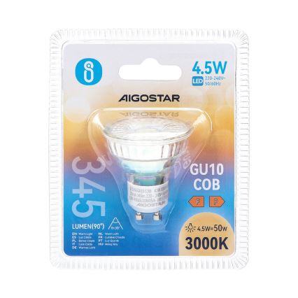 Bec LED Aigostar GU10/4,5W/230V 3000K
