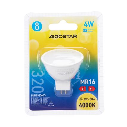 Bec LED Aigostar MR16 GU5,3/4W/12V 4000K