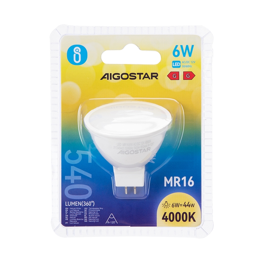 Bec LED Aigostar MR16 GU5,3/6W/12V 4000K