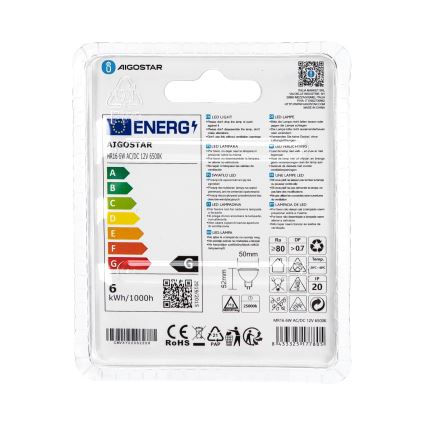 Bec LED Aigostar MR16 GU5,3/6W/12V 6500K