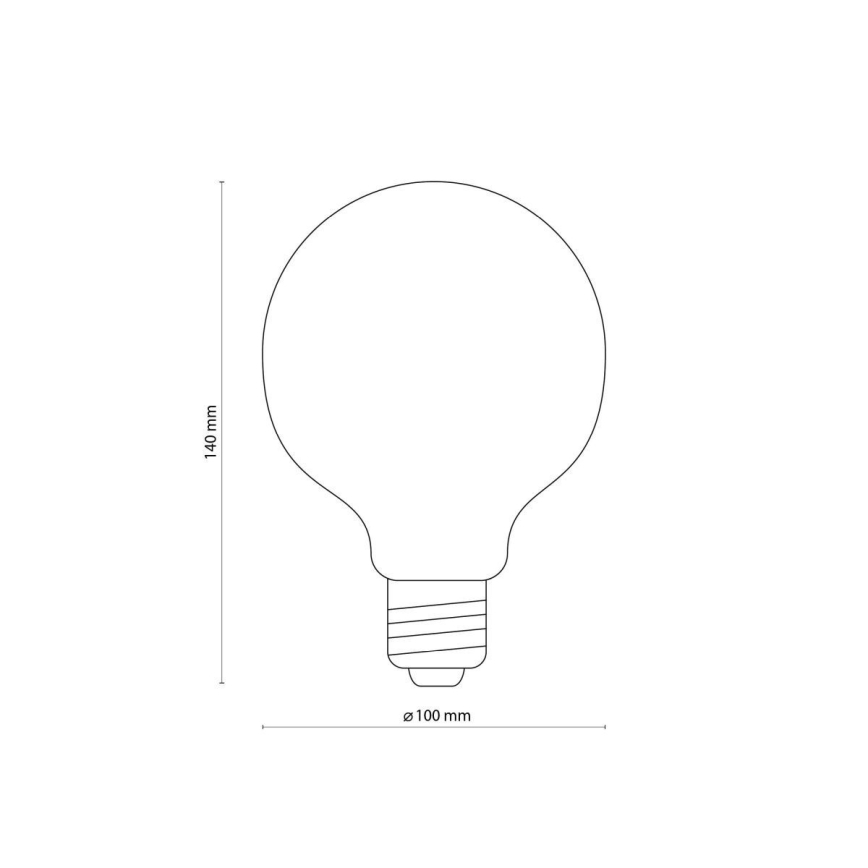 Bec LED AMBER G95, soclu E27, 6,5W, 230V, 3200K