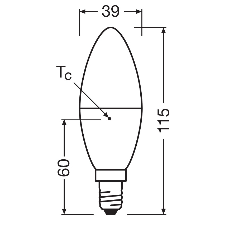 Bec LED B39, E14, 7,5 W, 230 V, 2700 K, din plastic reciclat - Osram