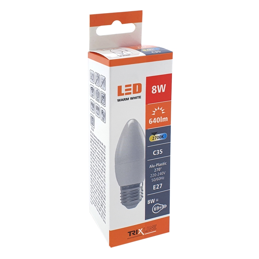 Bec LED C35 E27/8W/230V 2700K