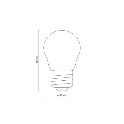 Bec LED clar G45 E27/4,5W/230V 2200K