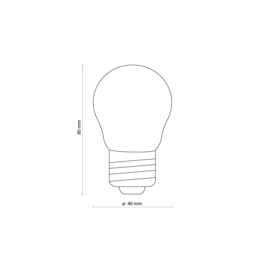 Bec LED clar G45 E27/4,5W/230V 2200K