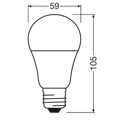 Bec LED CLASSIC A60 E27/8W/230V 2700K - Ledvance