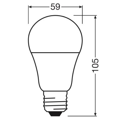 Bec LED CLASSIC A60 E27/8W/230V 4000K - Ledvance
