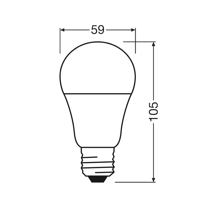 Bec LED CLASSIC A60 E27/8W/230V 4000K - Ledvance