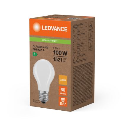 Bec LED CLASSIC FILAMENT A60 E27/7,2W/230V 2700K - Ledvance
