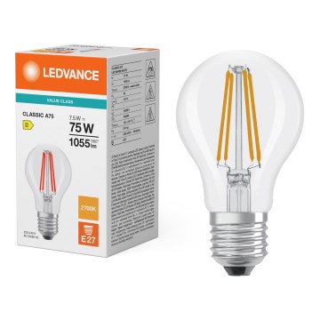 Bec LED CLASSIC FILAMENT A60 E27/7,5W/230V 2700K - Ledvance