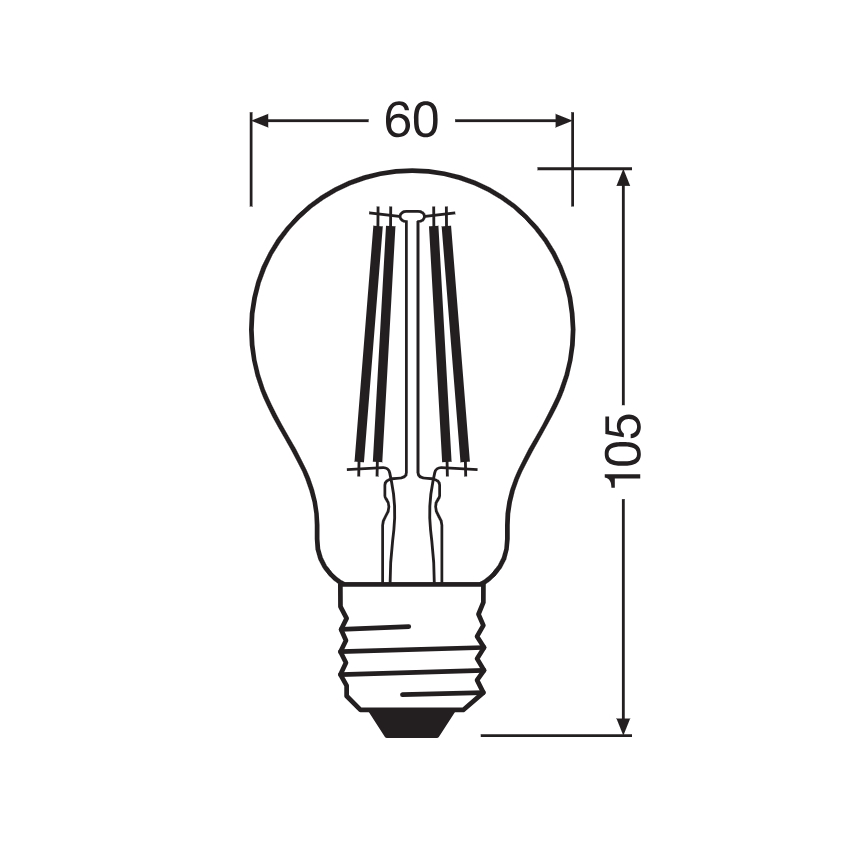 Bec LED CLASSIC FILAMENT A60 E27/7W/230V 2700K - Ledvance