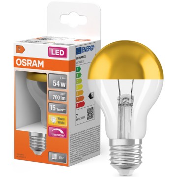 Bec LED cu cap oglindit SUPERSTAR E27/7W/230V 2700K auriu - Osram