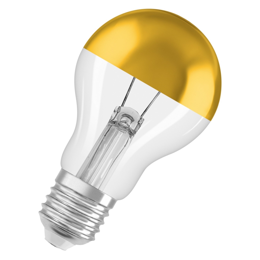 Bec LED cu cap oglindit SUPERSTAR E27/7W/230V 2700K auriu - Osram