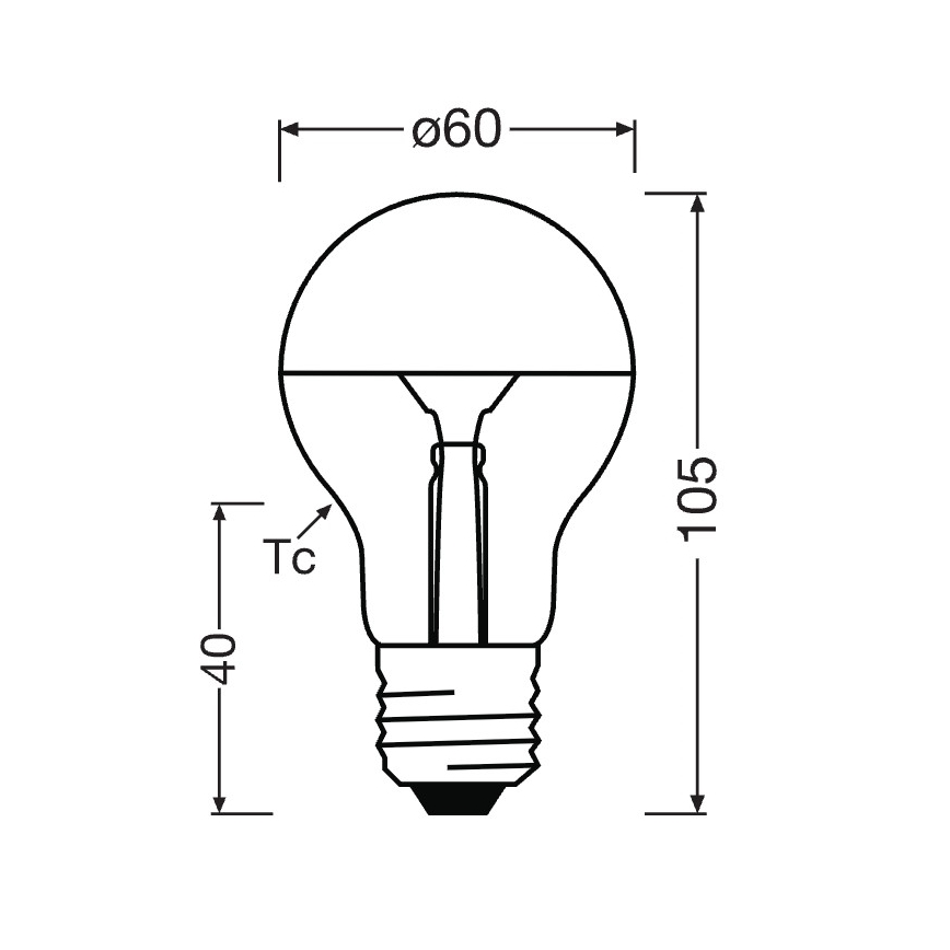 Bec LED cu cap oglindit SUPERSTAR E27/7W/230V 2700K auriu - Osram