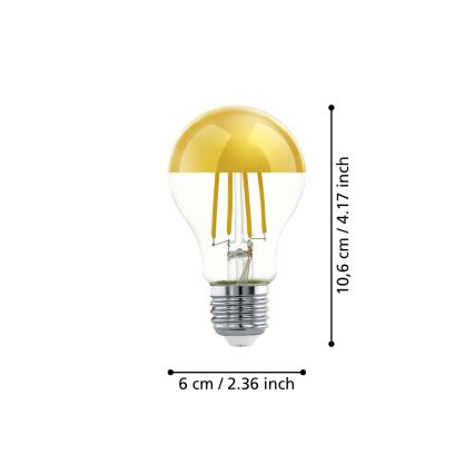 Bec LED cu cap sferic oglindit A60 E27/7,3W/230V 2700K Eglo 110031