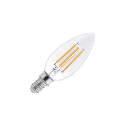 Bec LED cu filament C37, soclu E14, 6W, 230V, 3000K
