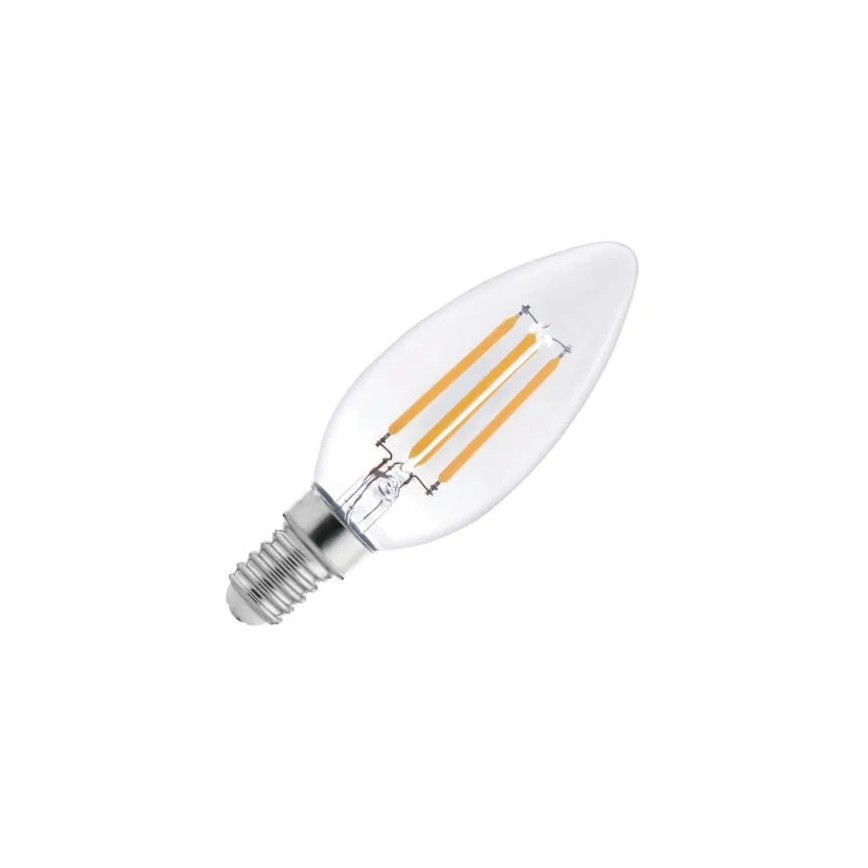 Bec LED cu filament C37, soclu E14, 6W, 230V, 3000K