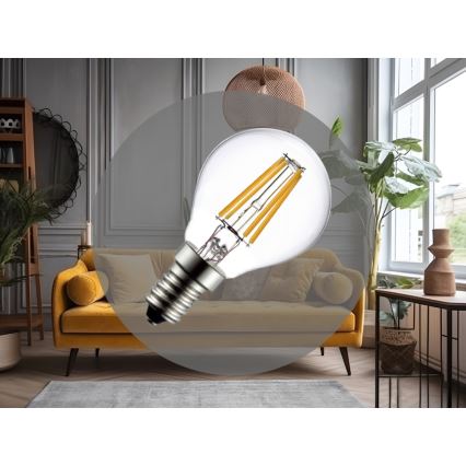 Bec LED cu filament G45 E14/6W/230V 3000K