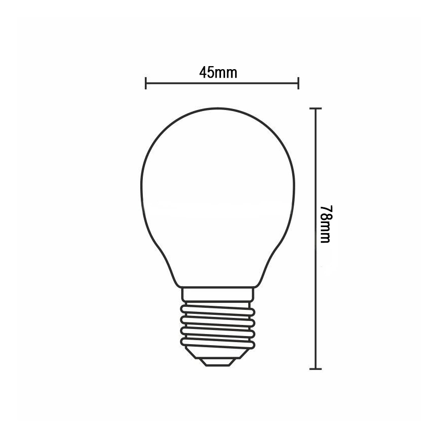 Bec LED cu filament G45 E14/6W/230V 3000K