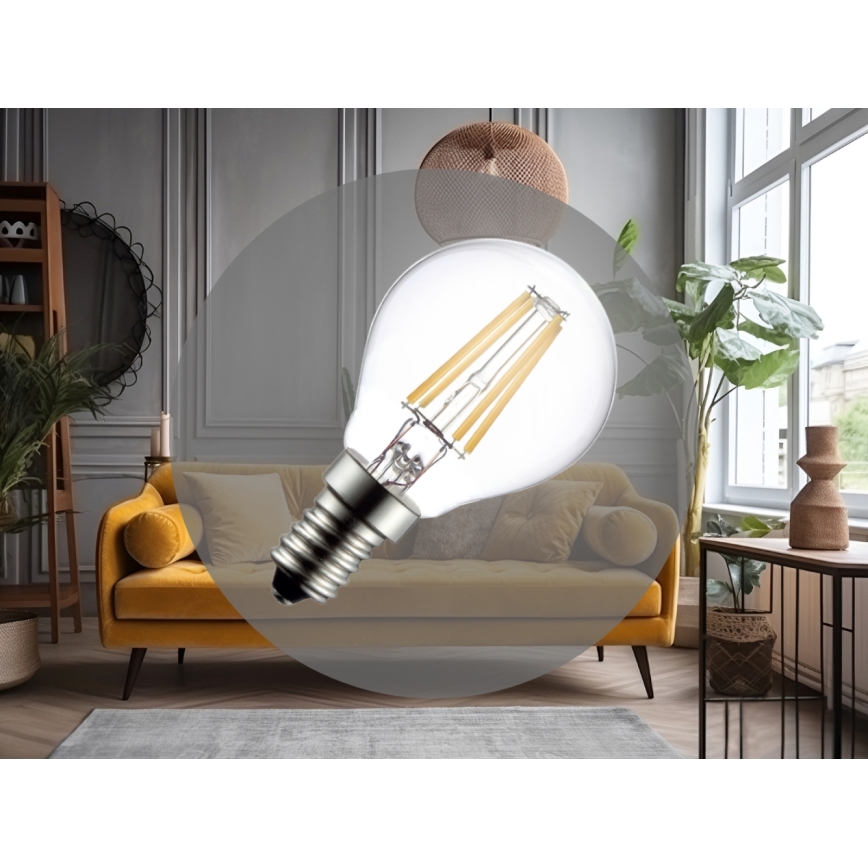 Bec LED cu filament G45 E14/6W/230V 4000K