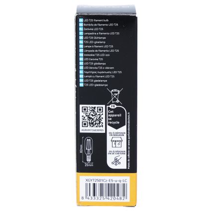 Bec LED cu filament T25 E14/6W/230V 3000K - BRILAGI