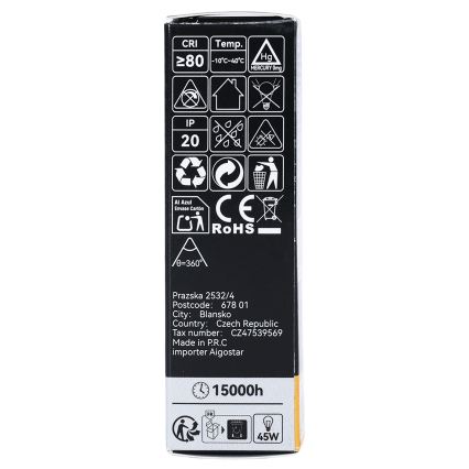 Bec LED cu filament T25 E14/6W/230V 3000K - BRILAGI