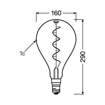 Bec LED cu filament vintage E27/4W/230V 1800K - Osram