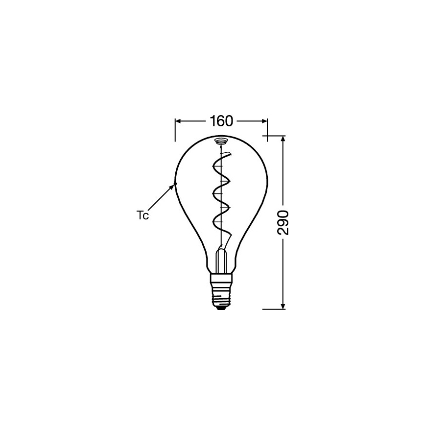 Bec LED cu filament vintage E27/4W/230V 1800K - Osram