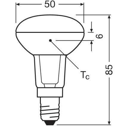 Bec LED cu reflector E14/4,3W/230V 2700K