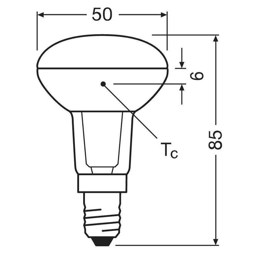 Bec LED cu reflector E14/4,3W/230V 2700K