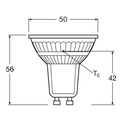 Bec LED cu reflector PAR16 GU10/4,3W/230V 4000K 120° - Ledvance