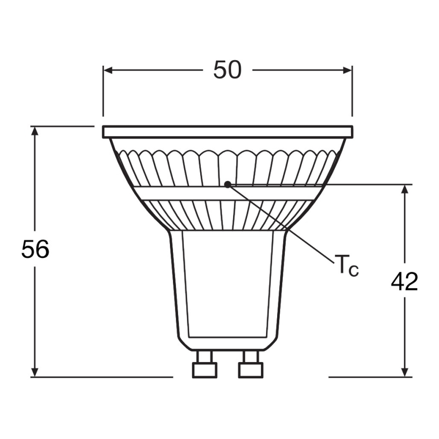 Bec LED cu reflector PAR16 GU10/4,3W/230V 4000K 120° - Ledvance
