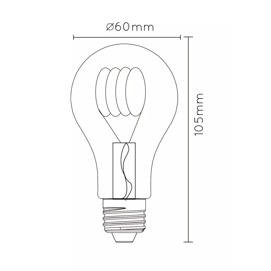 Bec LED cu senzor crepuscular Lucide 49042/04/62 FILAMENT A60 E27/4W/230V 2200K