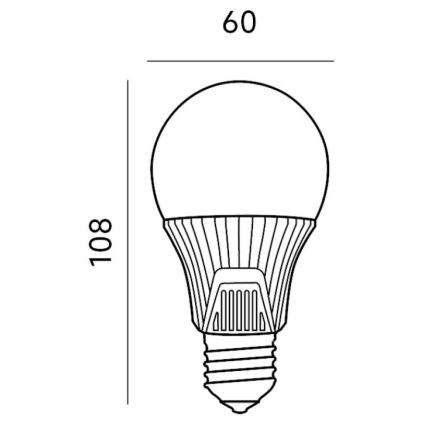 Bec LED cu senzor de mișcare E27/9W/230V 6500K