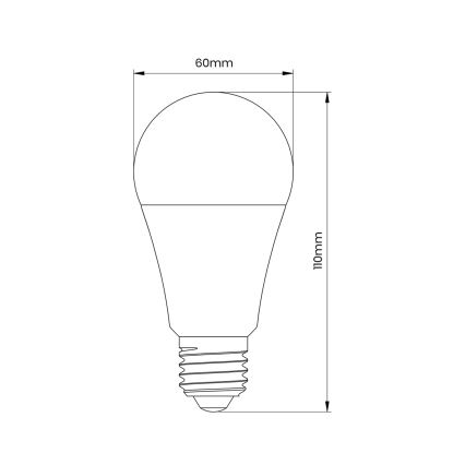 Bec LED cu senzor de mișcare și crepuscular A60 E27/9W/230V 3000K
