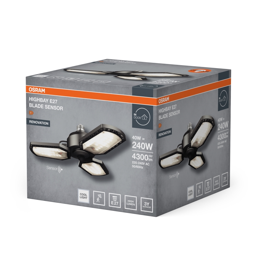 Bec LED cu senzor HIGHBAY E27/40W/230V 4000K - Osram