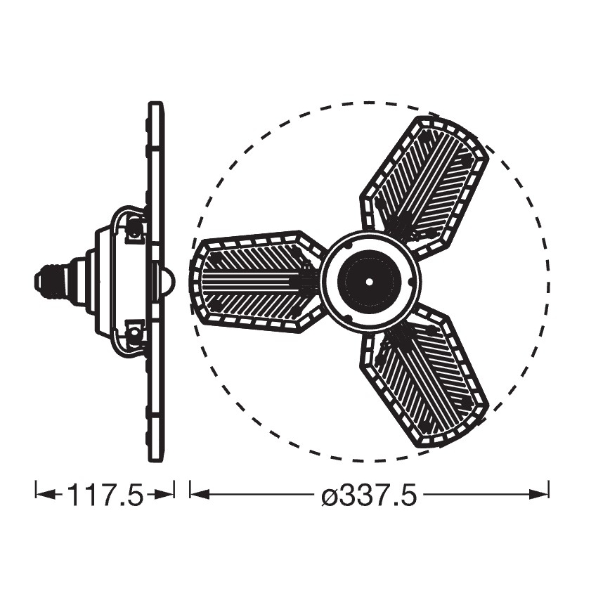 Bec LED cu senzor HIGHBAY E27/40W/230V 4000K - Osram