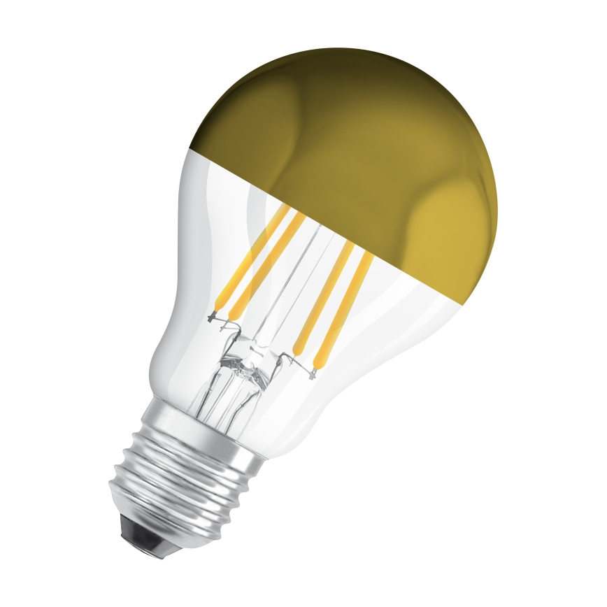 Bec LED cu vârf oglindă FILAMENT E27/6,5W/230V 2700K auriu - Osram