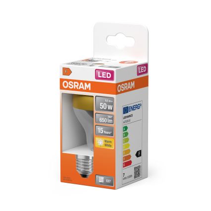 Bec LED cu vârf oglindă FILAMENT E27/6,5W/230V 2700K auriu - Osram