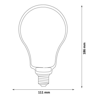 Bec LED DECO VINTAGE FILAMENT O110 E27/4W/230V 1800K