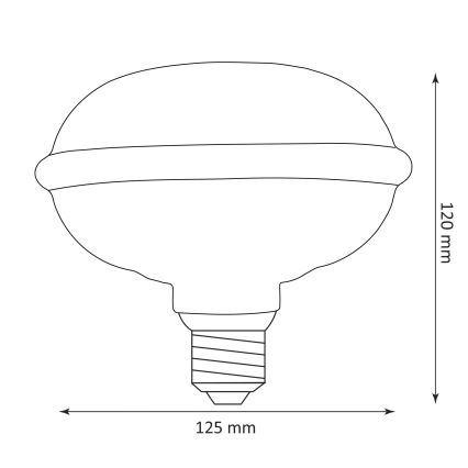Bec LED DECO VINTAGE FILAMENT UFO130 E27/4W/230V 1800K