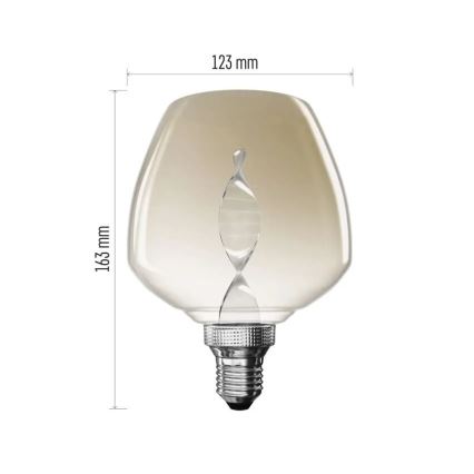 Bec LED DECO VINTAGE S123, soclu E27, 3,5W, 230V, 1800K