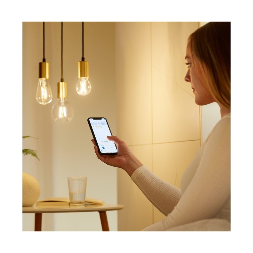 Bec LED dimabil FILAMENT A60 E27/6,7W/230V 2700-6500K CRI 90 Wi-Fi WiZ